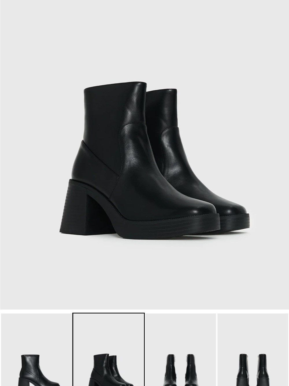 Princess Polly Black Platform Block Heel Ankle Boots